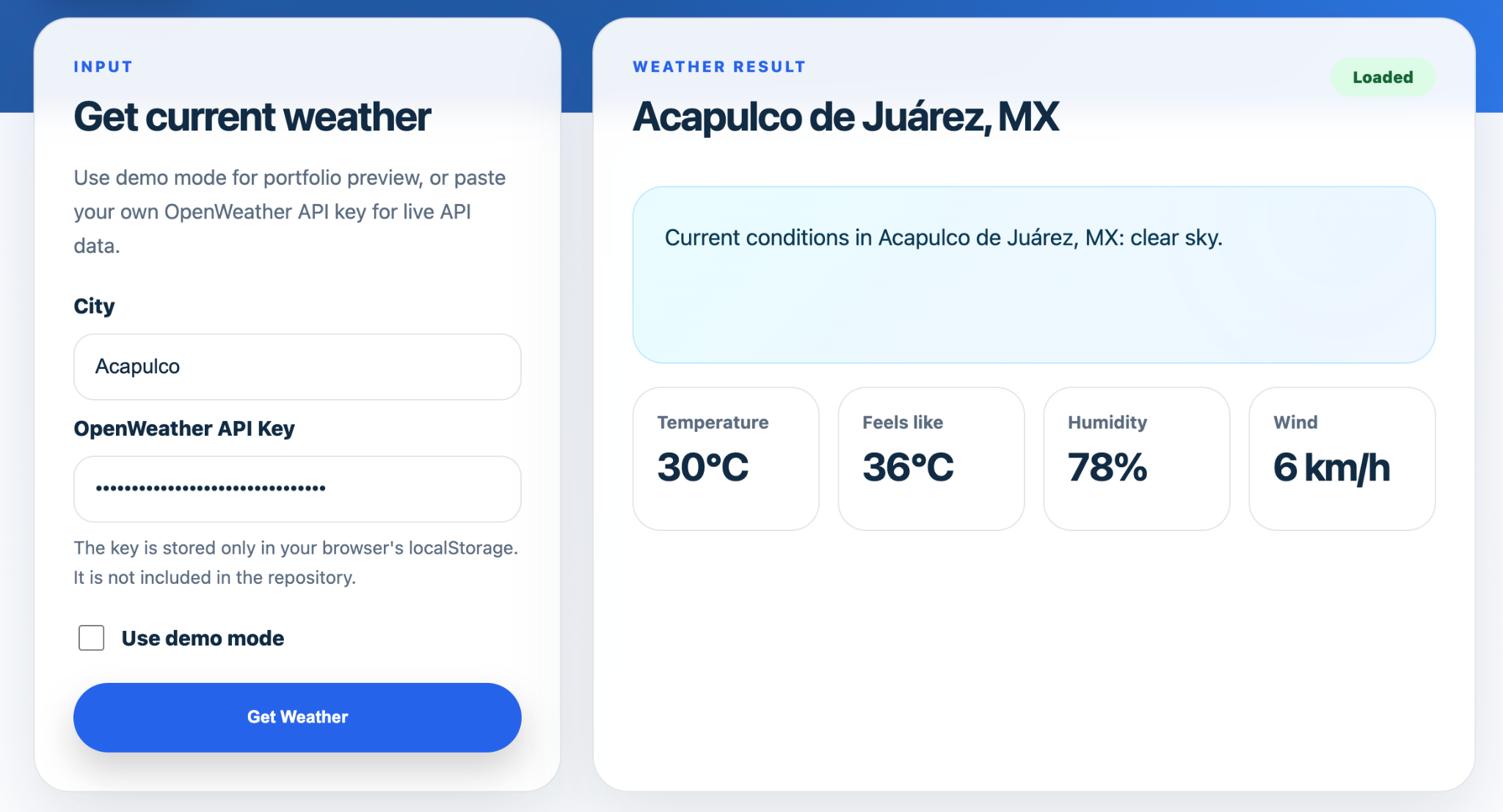 Weather Callback App